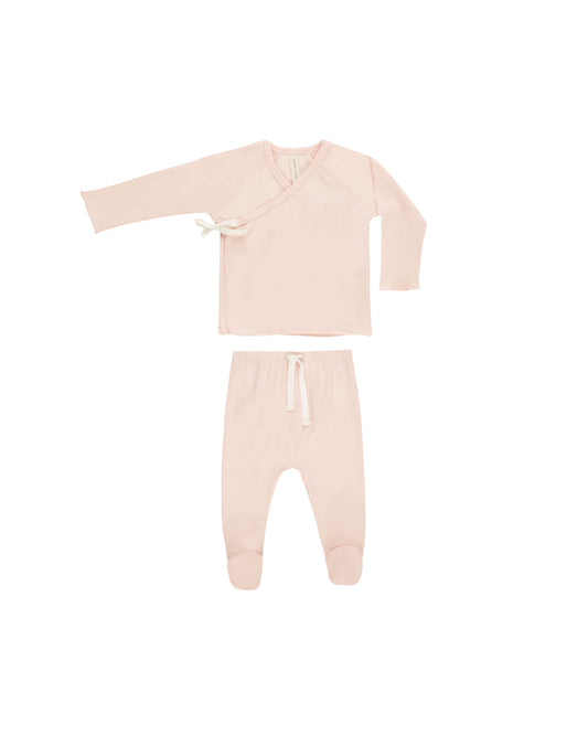 Wrap Top + Footed Pant Set - Quincy Mae